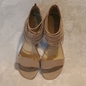 Taupe Wedge Sandals